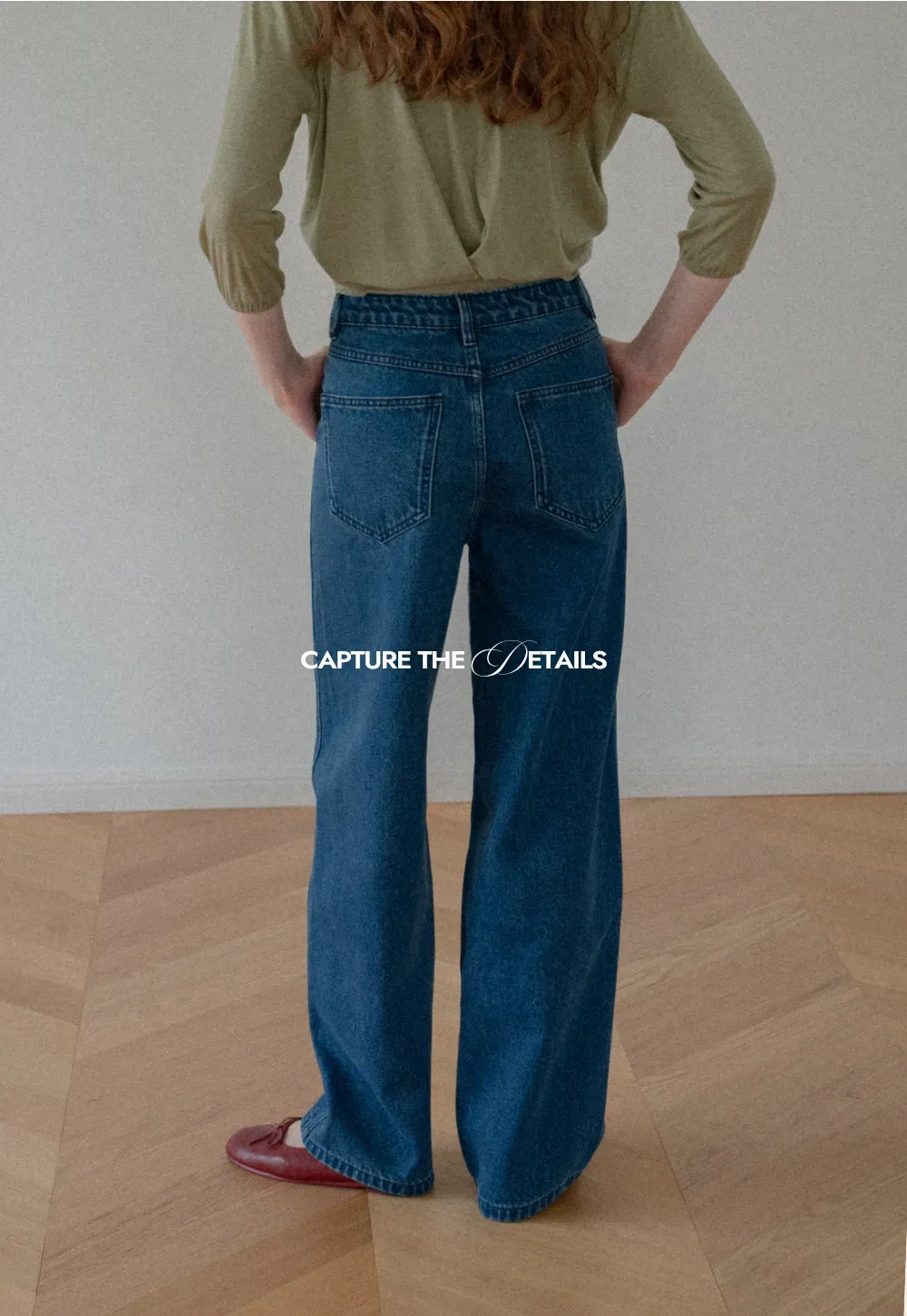 High Waist Wide Leg Straight Fit Jeans