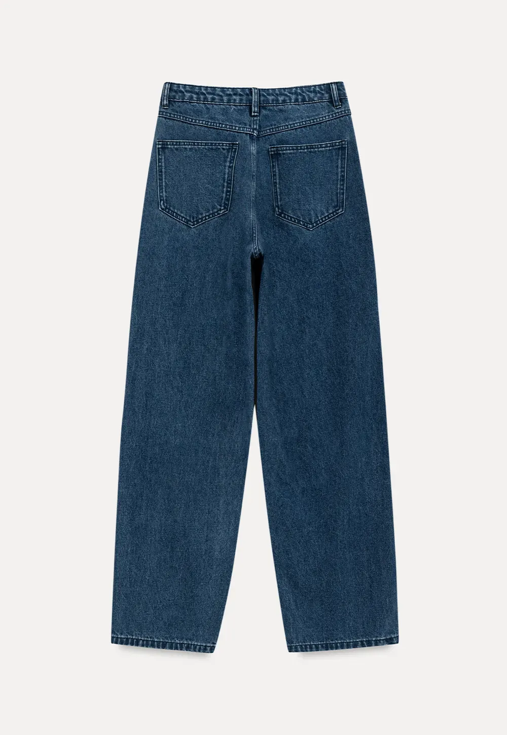 High Waist Wide Leg Straight Fit Jeans