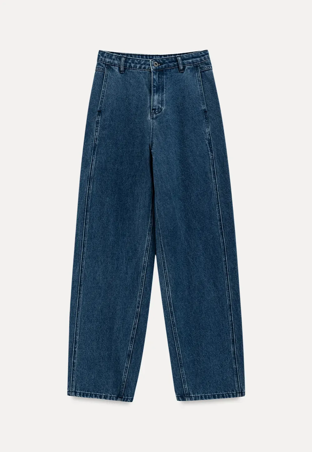 High Waist Wide Leg Straight Fit Jeans