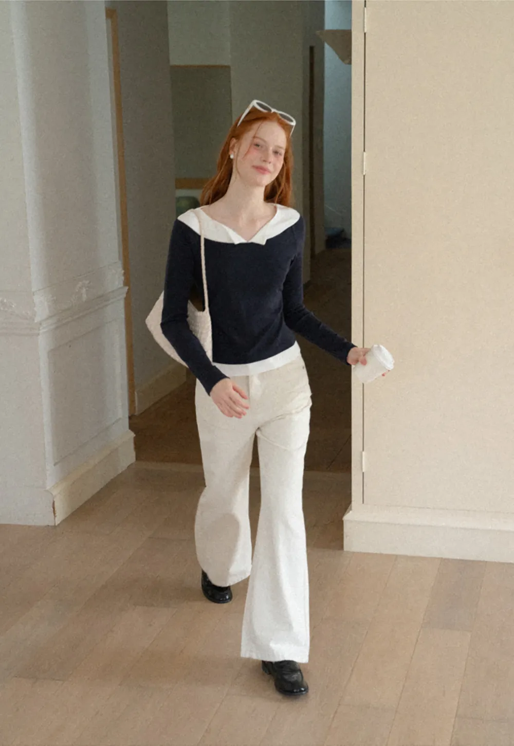 Wide Leg Cropped Denim Pant
