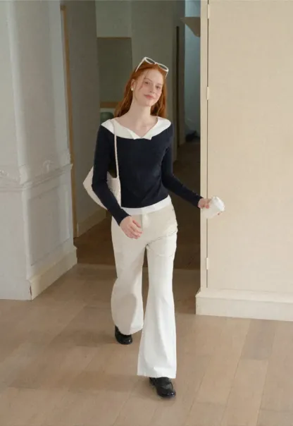 Wide Leg Cropped Denim Pant