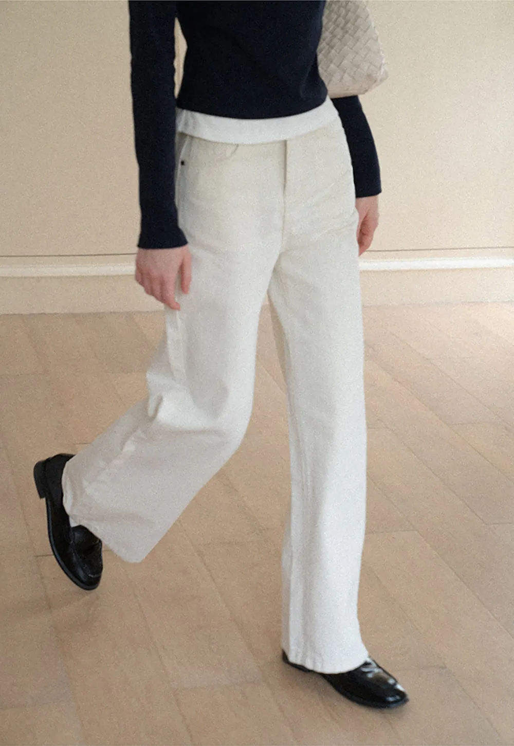 Wide Leg Cropped Denim Pant