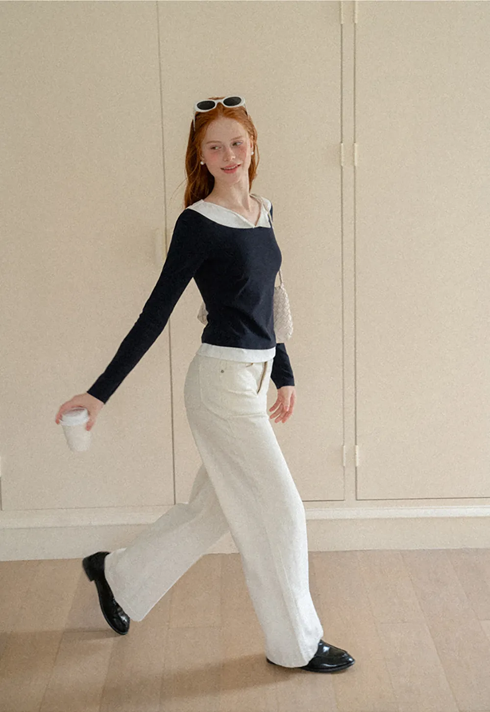 Wide Leg Cropped Denim Pant