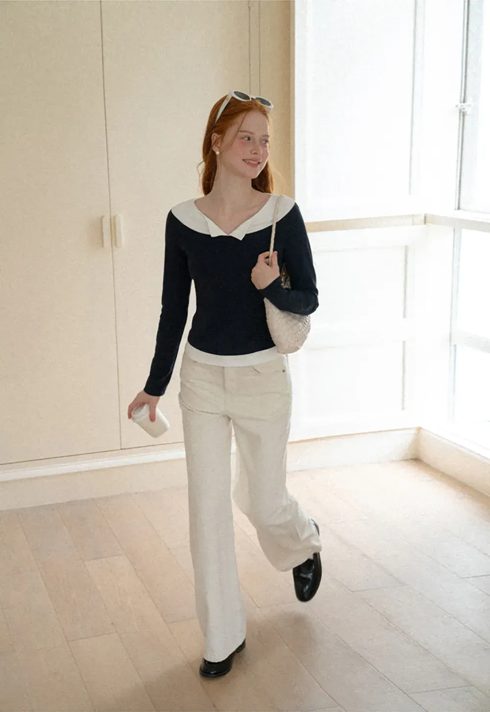 Wide Leg Cropped Denim Pant