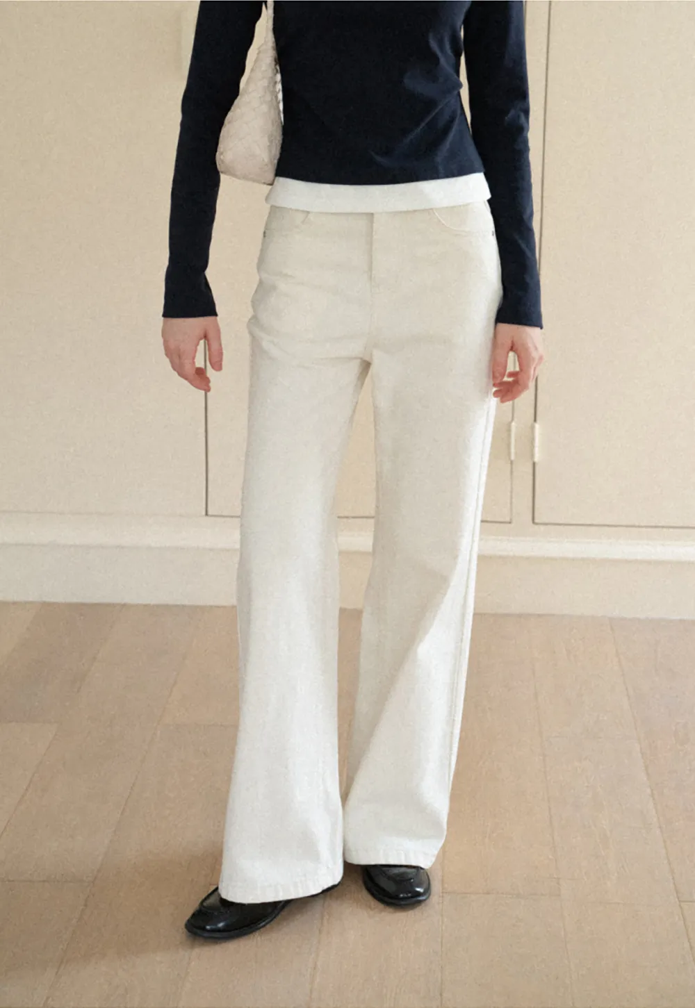 Wide Leg Cropped Denim Pant