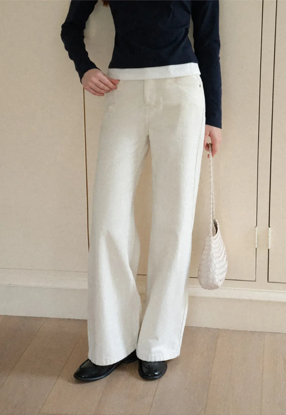 Wide Leg Cropped Denim Pant