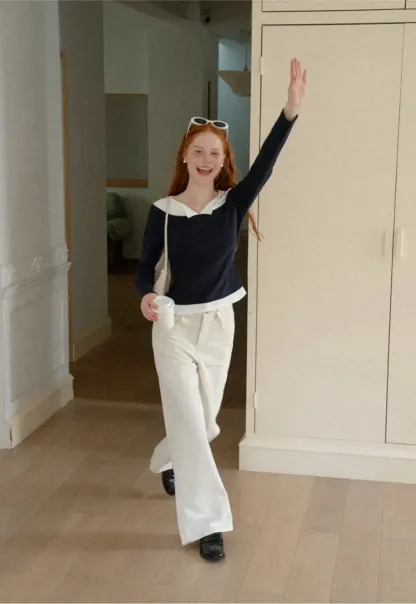Wide Leg Cropped Denim Pant