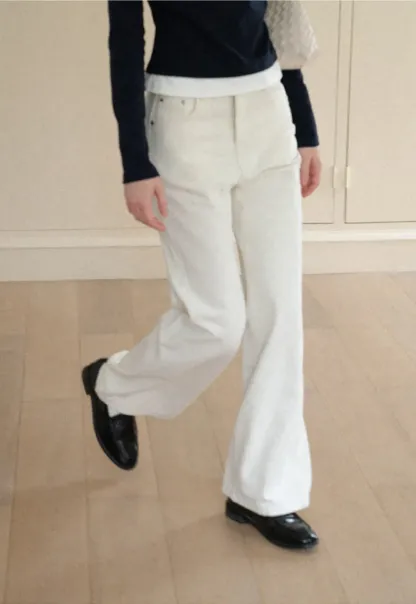 Wide Leg Cropped Denim Pant