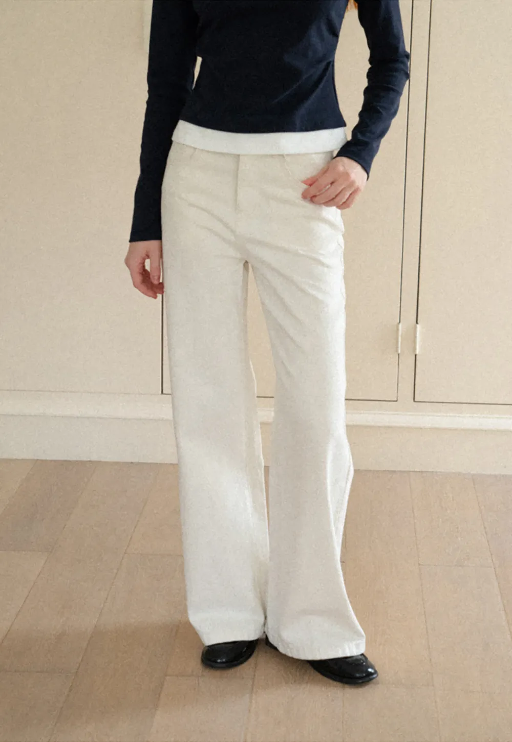 Wide Leg Cropped Denim Pant