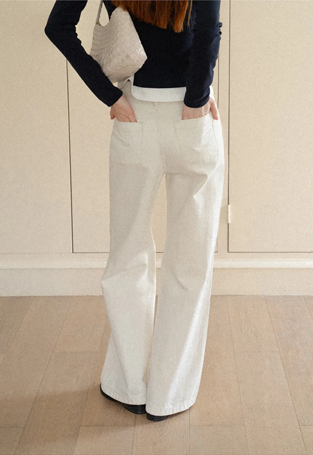 Wide Leg Cropped Denim Pant
