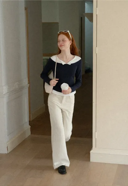 Wide Leg Cropped Denim Pant