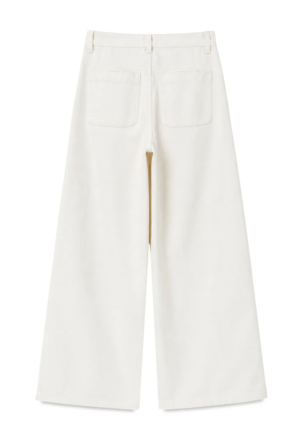 Wide Leg Cropped Denim Pant