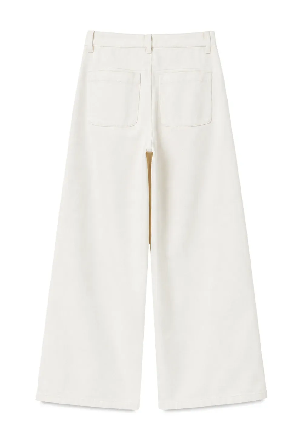 Wide Leg Cropped Denim Pant