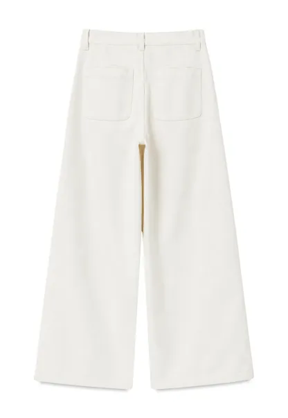 Wide Leg Cropped Denim Pant