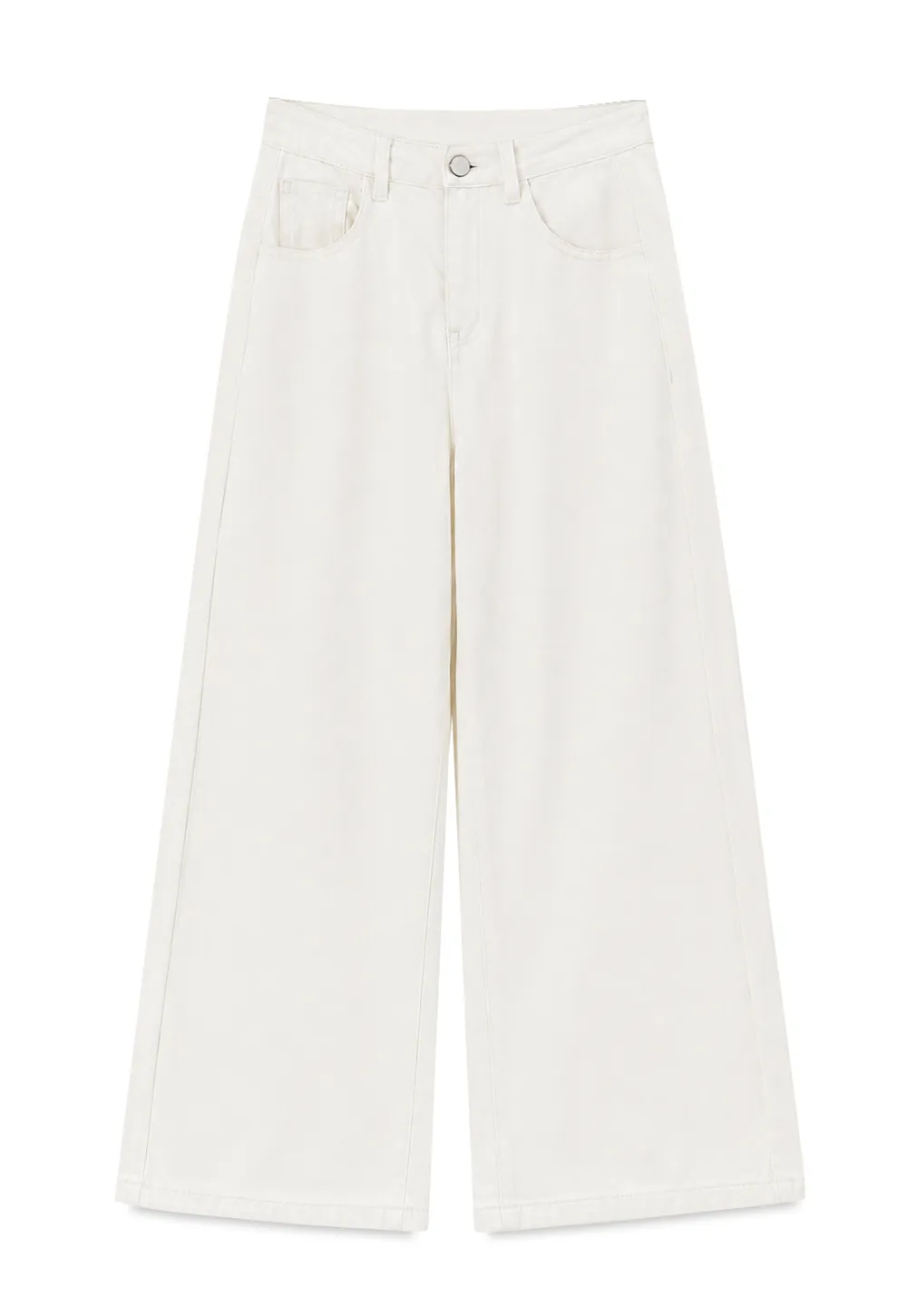 Wide Leg Cropped Denim Pant