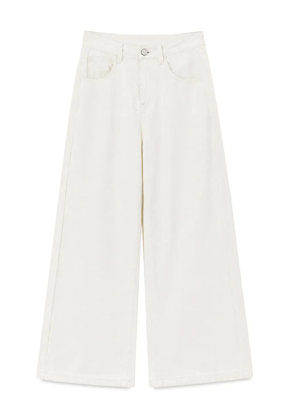 Wide Leg Cropped Denim Pant
