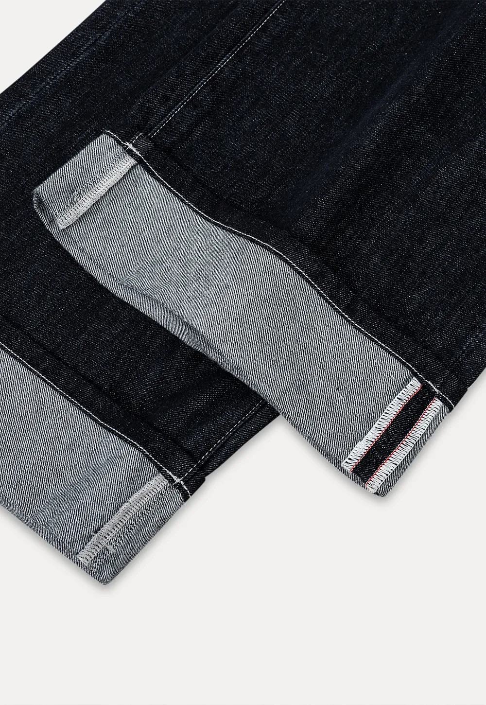 Wide Leg Cuffed Hem Denim Jeans