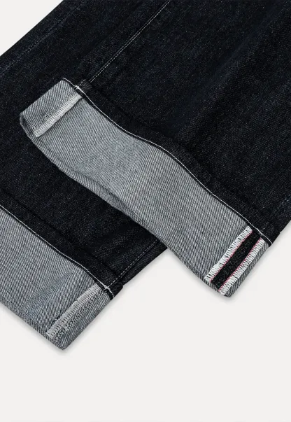 Wide Leg Cuffed Hem Denim Jeans