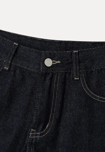 High Waist Cropped Denim Shorts