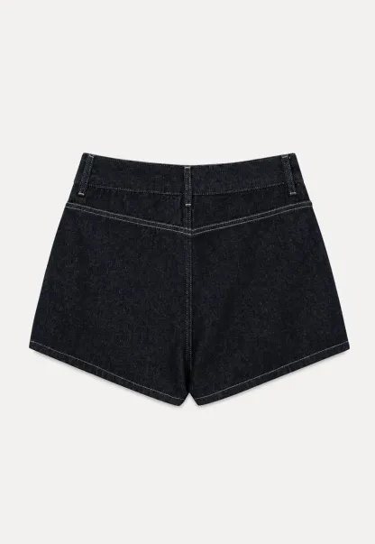 High Waist Cropped Denim Shorts