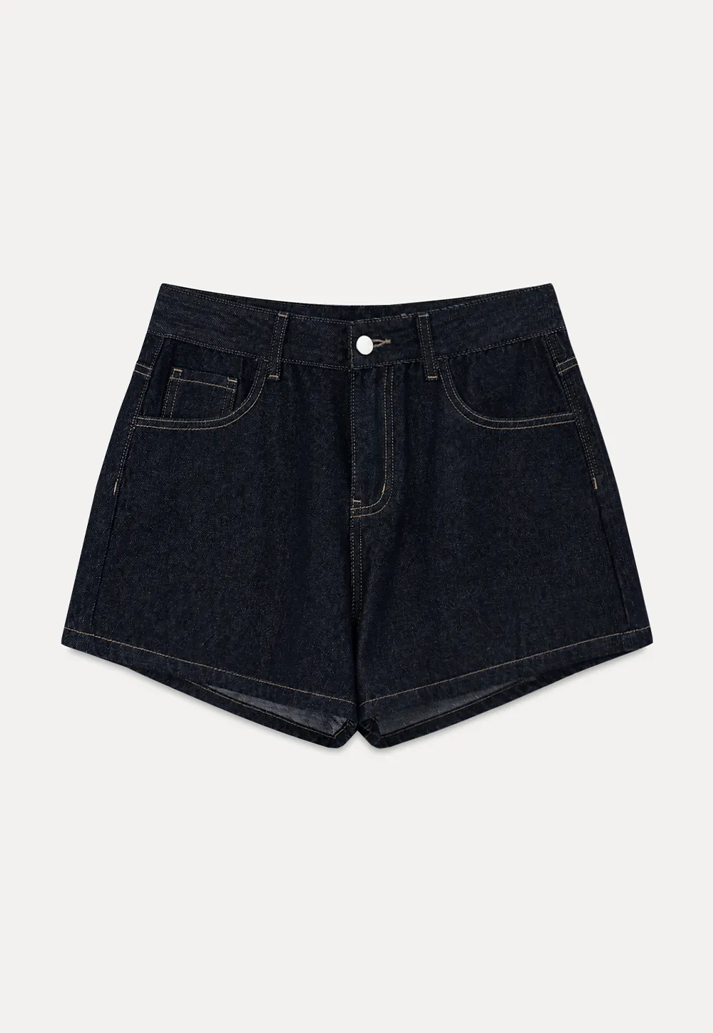 High Waist Cropped Denim Shorts