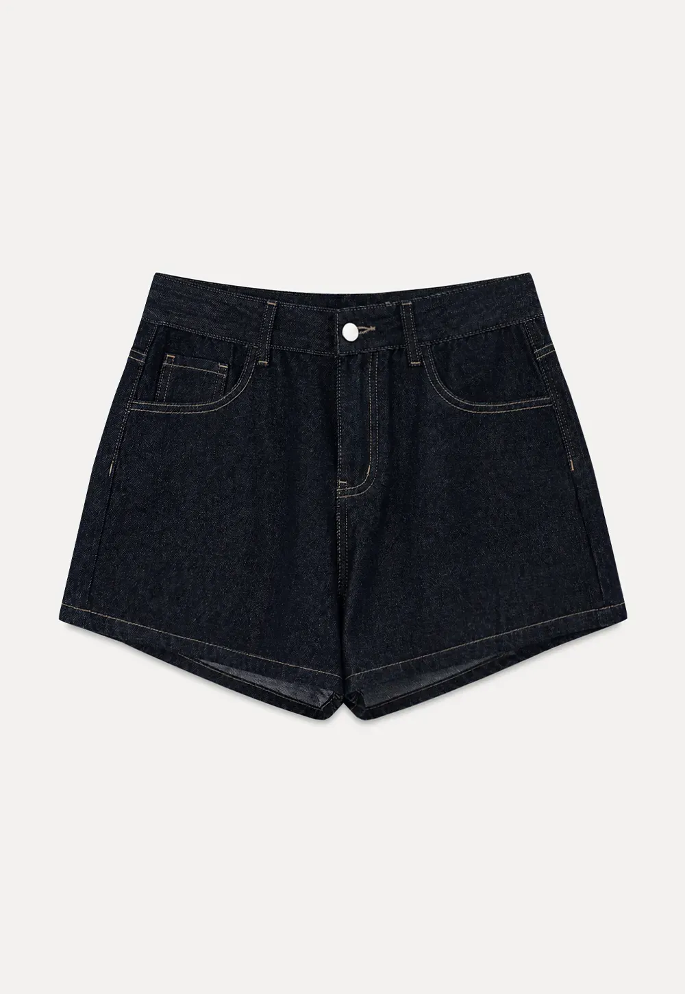 High Waist Cropped Denim Shorts