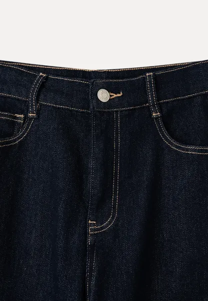 Wide Leg High Waist Denim Jeans