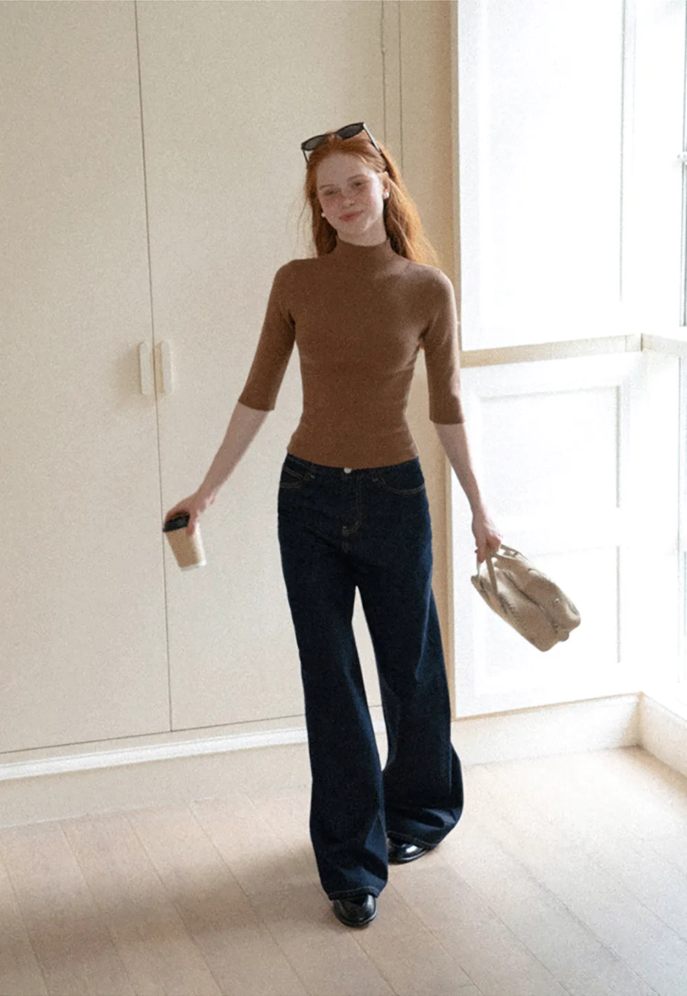Wide Leg High Waist Denim Jeans