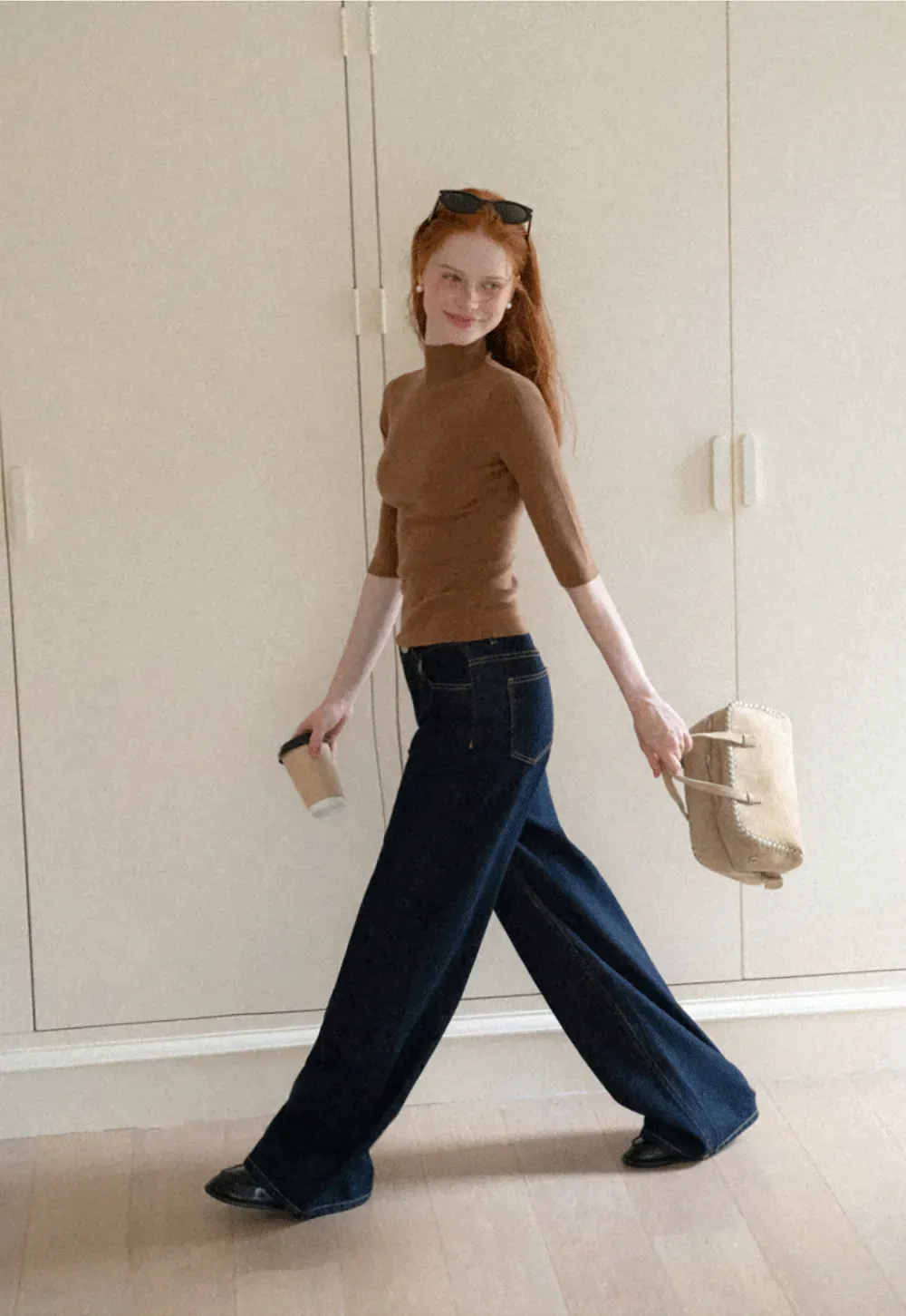 Wide Leg High Waist Denim Jeans