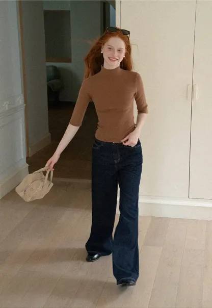 Wide Leg High Waist Denim Jeans