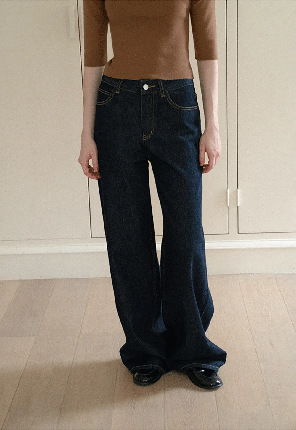 Wide Leg High Waist Denim Jeans