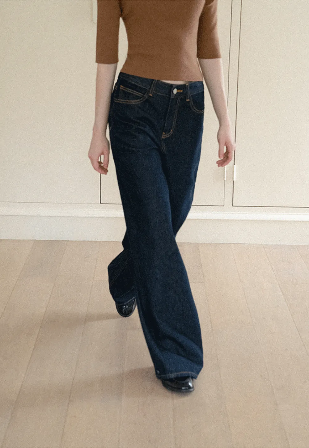 Wide Leg High Waist Denim Jeans