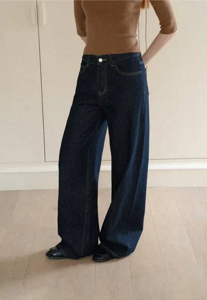 Wide Leg High Waist Denim Jeans