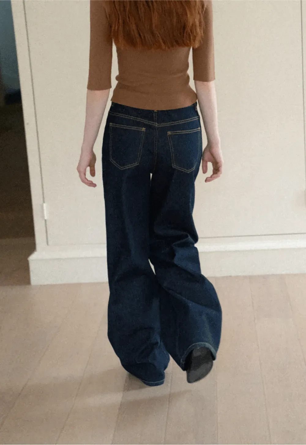 Wide Leg High Waist Denim Jeans
