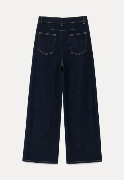 Wide Leg High Waist Denim Jeans
