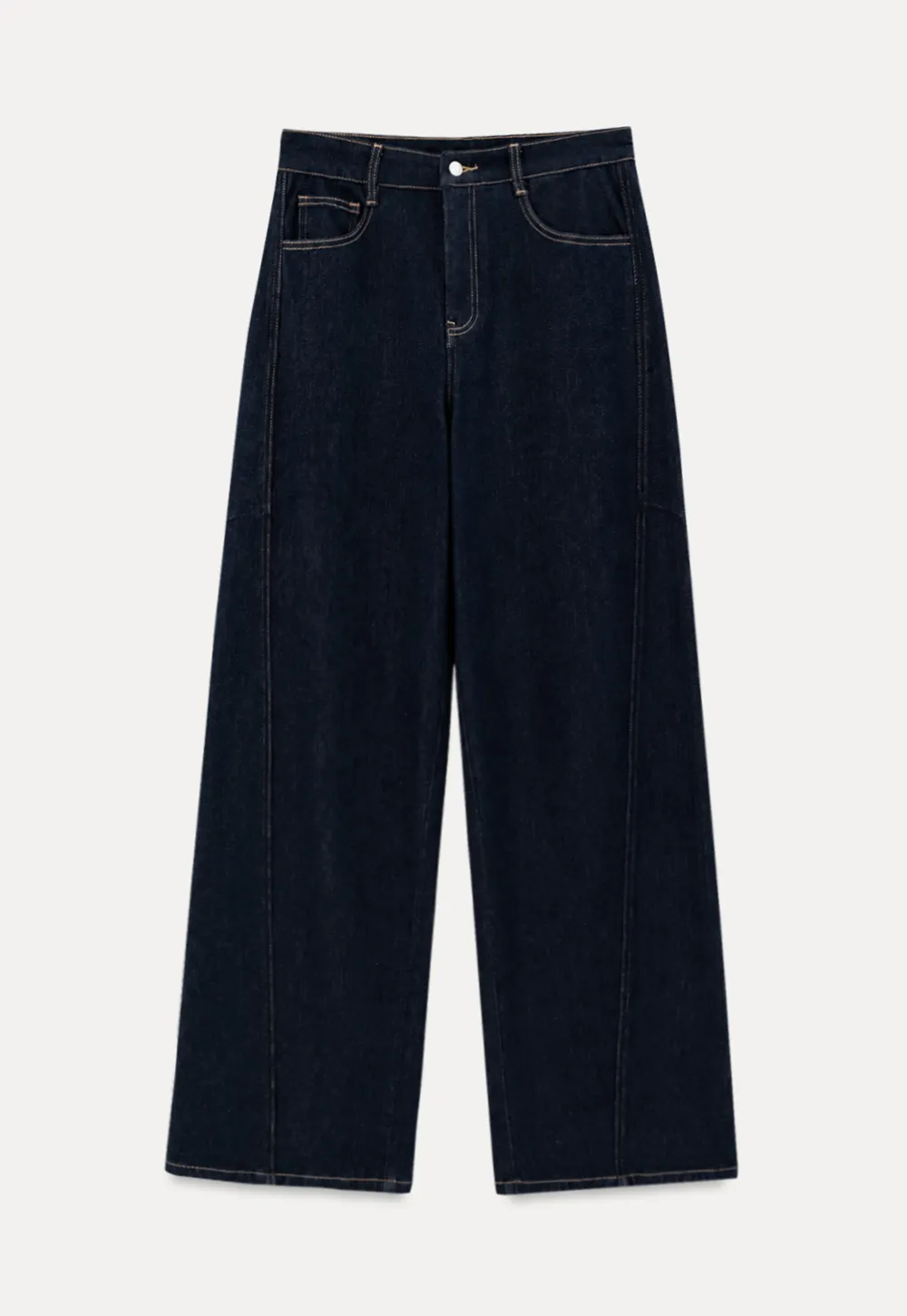 Wide Leg High Waist Denim Jeans