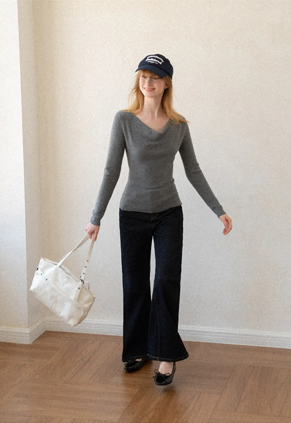 Wide Leg Straight Cut Denim Jeans