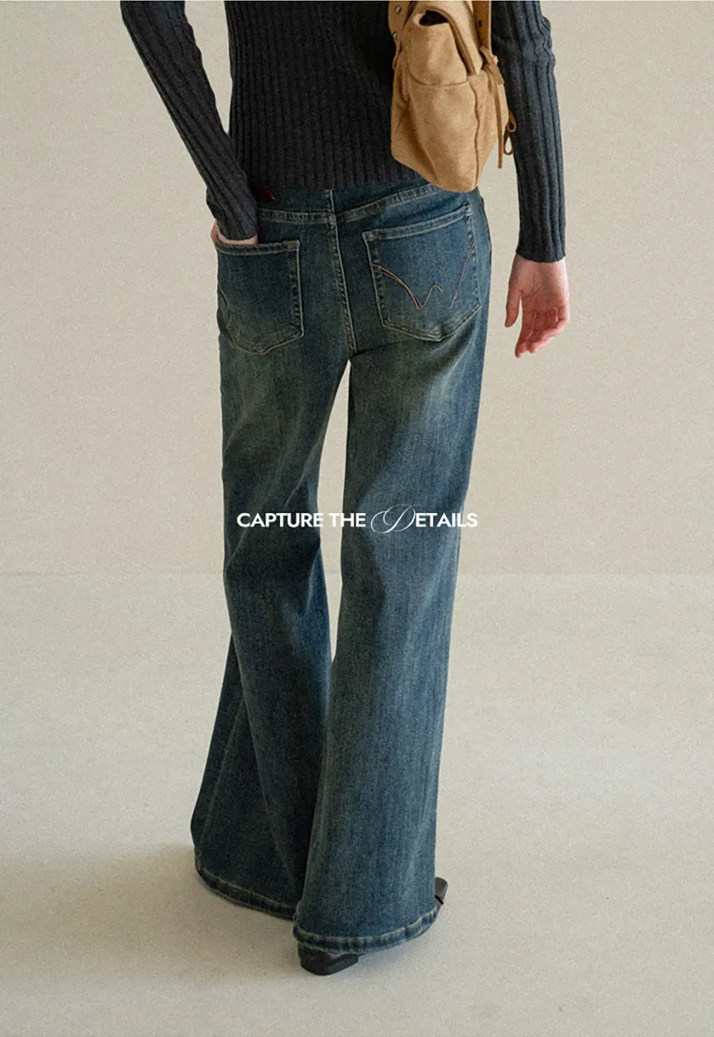 Wide Leg Straight Cut Denim Jeans