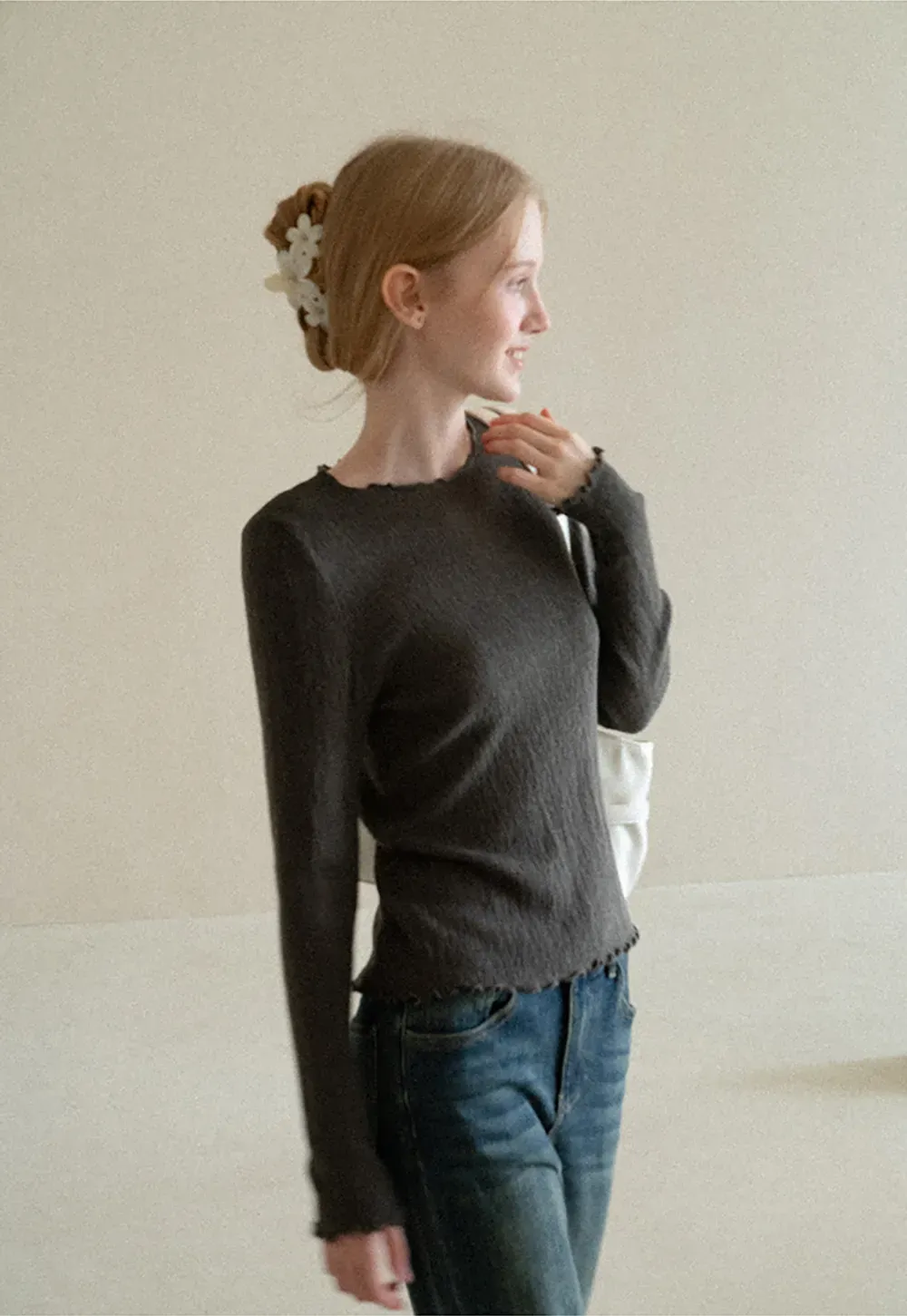 Wide Leg Straight Cut Denim Jeans