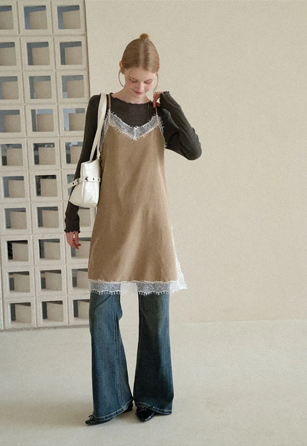 Wide Leg Straight Cut Denim Jeans