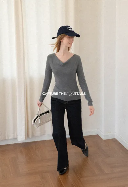 Wide Leg Straight Cut Denim Jeans