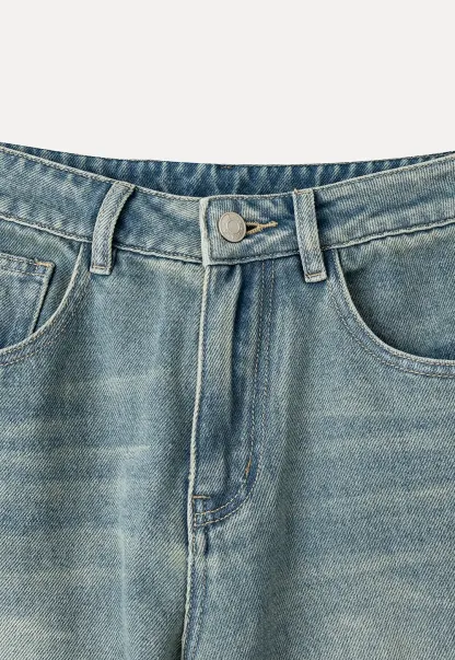 Wide Leg High Waist Denim Jeans