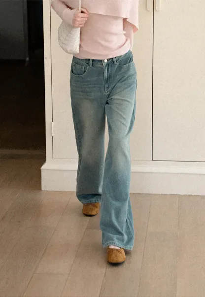 Wide Leg High Waist Denim Jeans