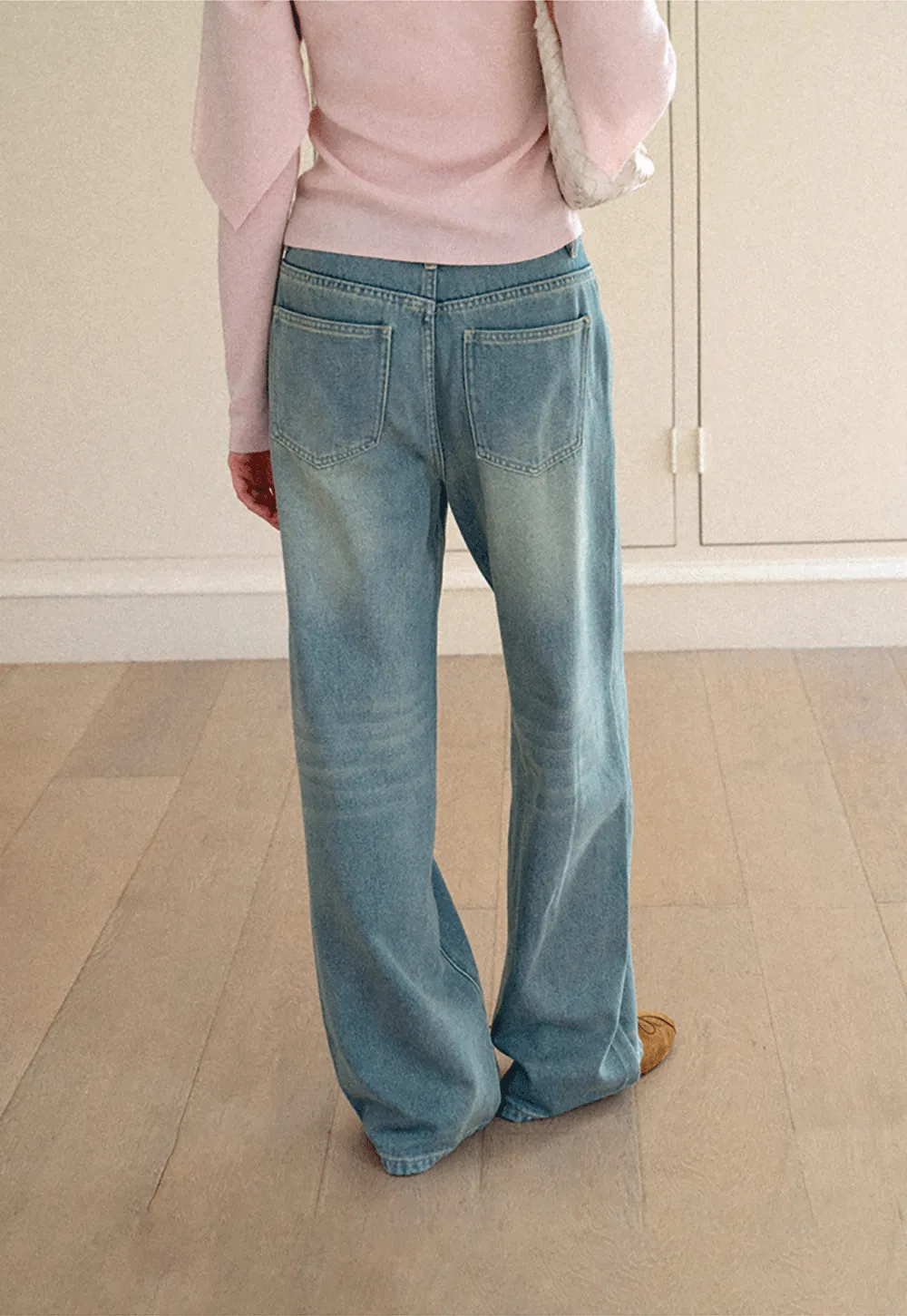 Wide Leg High Waist Denim Jeans