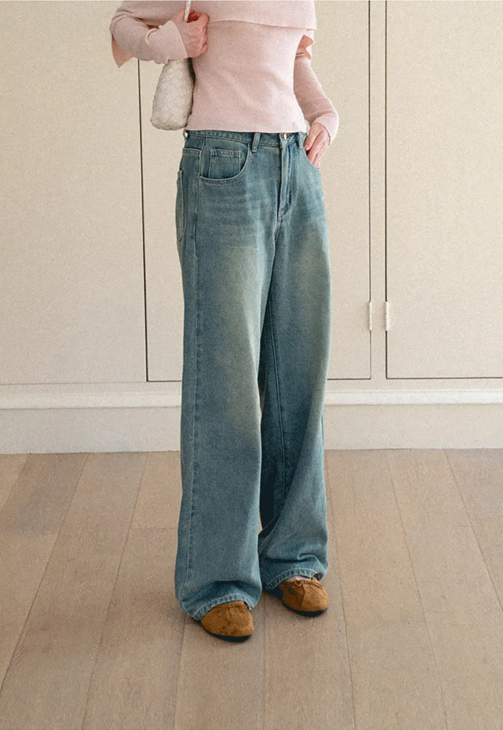 Wide Leg High Waist Denim Jeans
