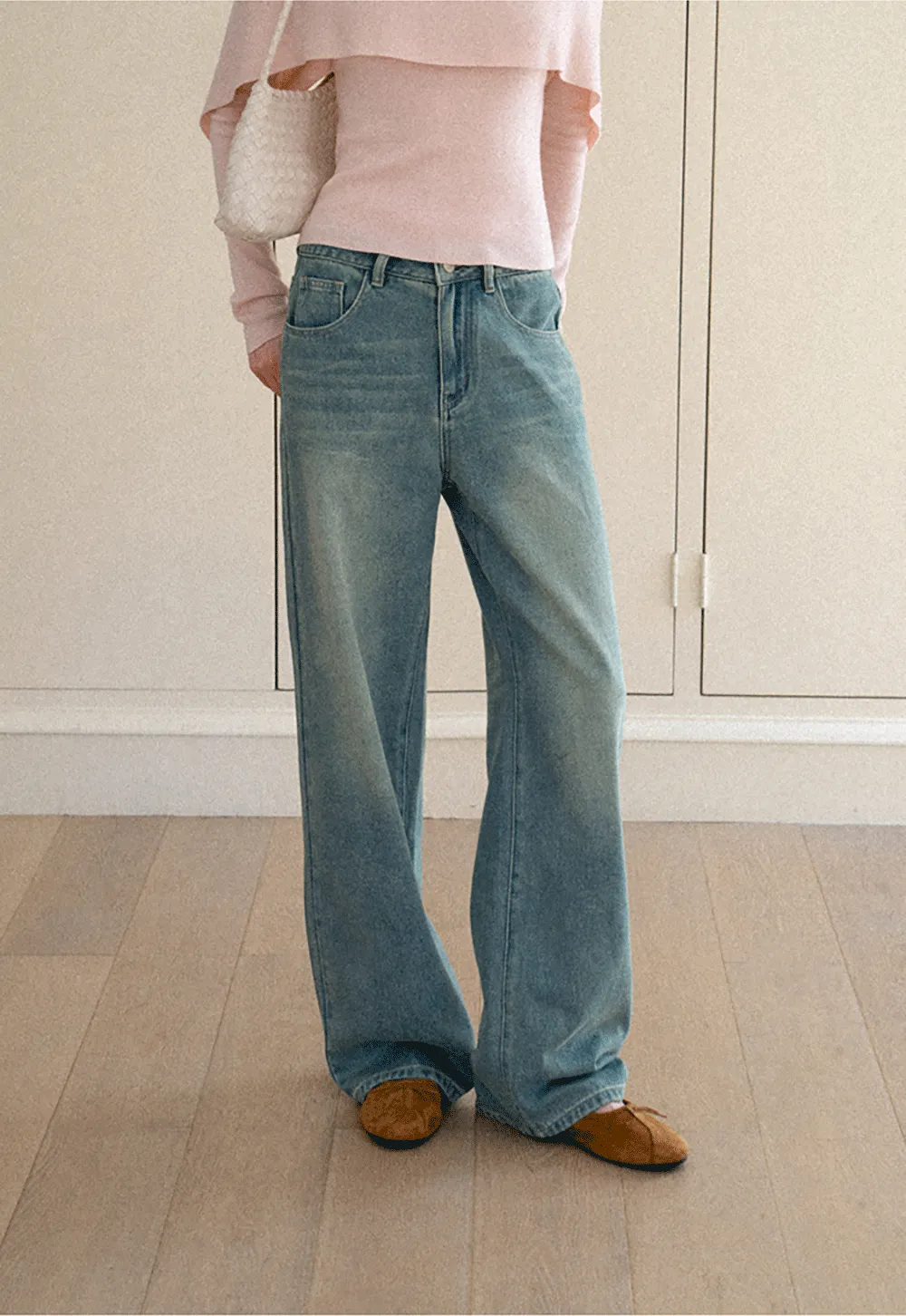 Wide Leg High Waist Denim Jeans