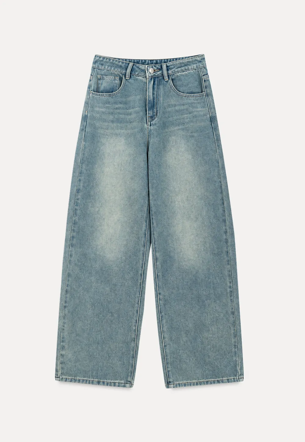 Wide Leg High Waist Denim Jeans