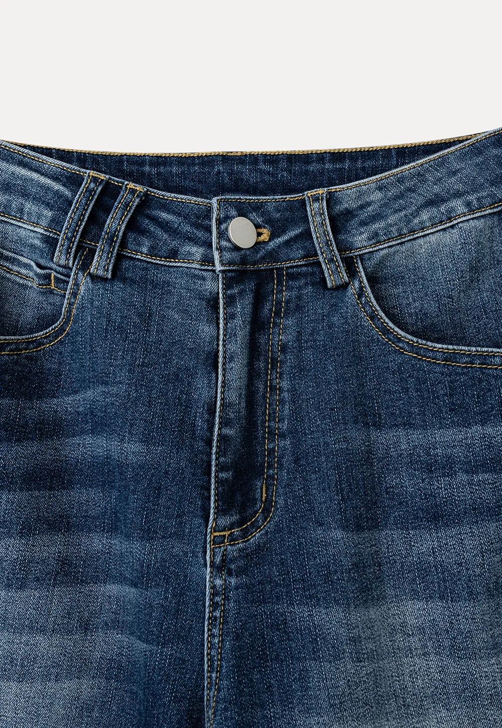 Flared Cut High Waist Denim Jeans