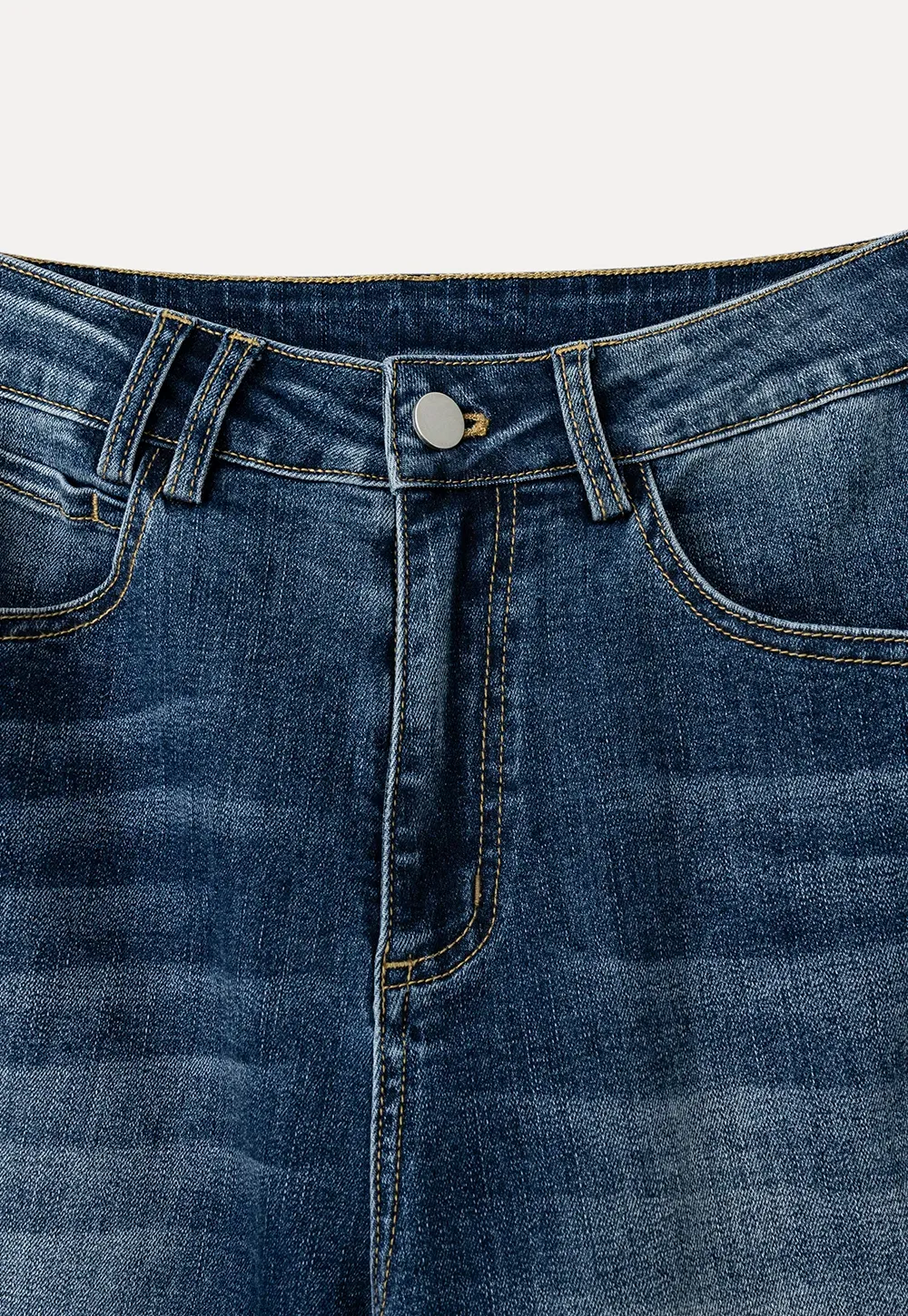 Flared Cut High Waist Denim Jeans