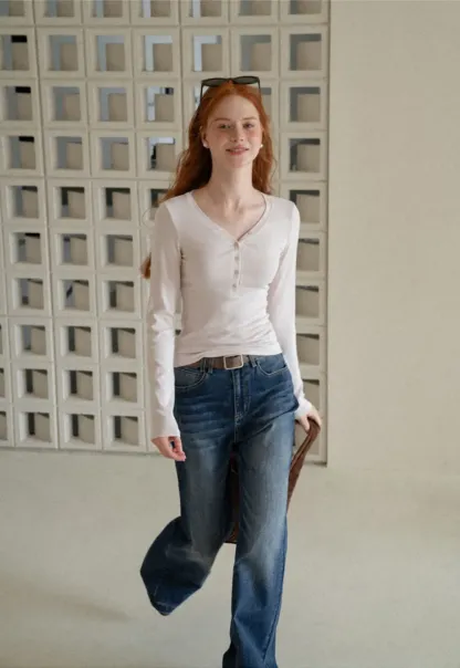 Flared Cut High Waist Denim Jeans